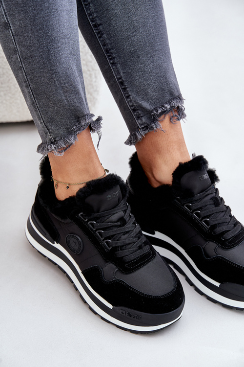 Жіночі утеплені кросівки на платформі Big Star OO274A216 Чорні