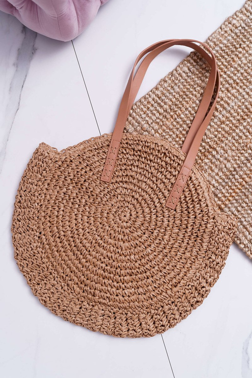 Жіноча сумка плетена 100% паперу Luna Camel