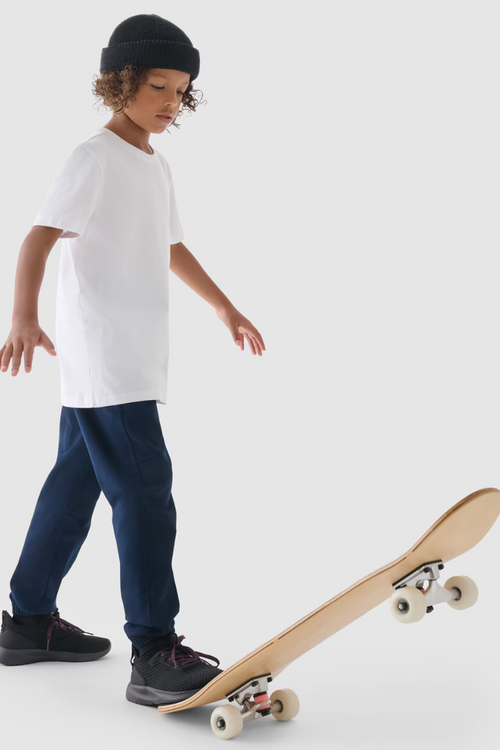 Гладка бавовняна футболка для дівчаток біла 4F 4FJWMM00TTSHF1658-10S