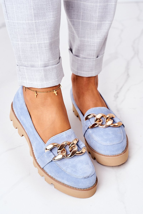 Замшеві мокасини Lewski Shoes 3040 Light Blue