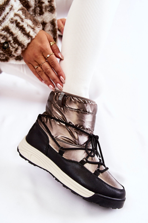 Жіночі снігові черевики Memory Foam Big Star KK274275 Silver-Black