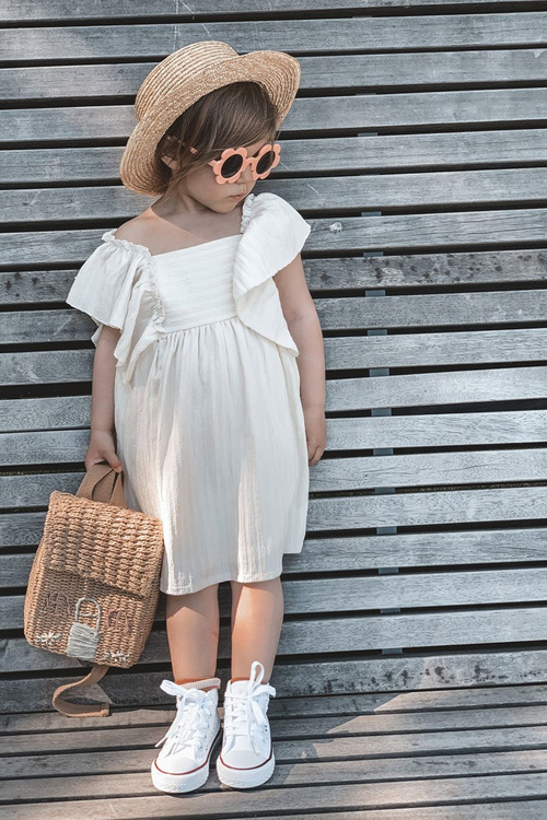 Дитячі високі кросівки з мереживом білого кольору Roly-Poly