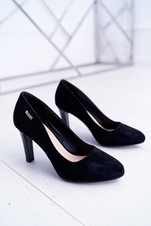 Жіночі чорні замшеві туфлі Sergio Leone Campbell на шпильці