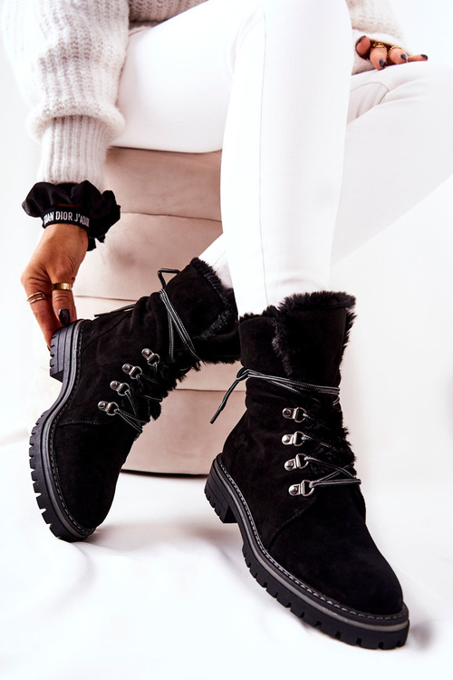 Утеплені черевики Trapper Black Nelby