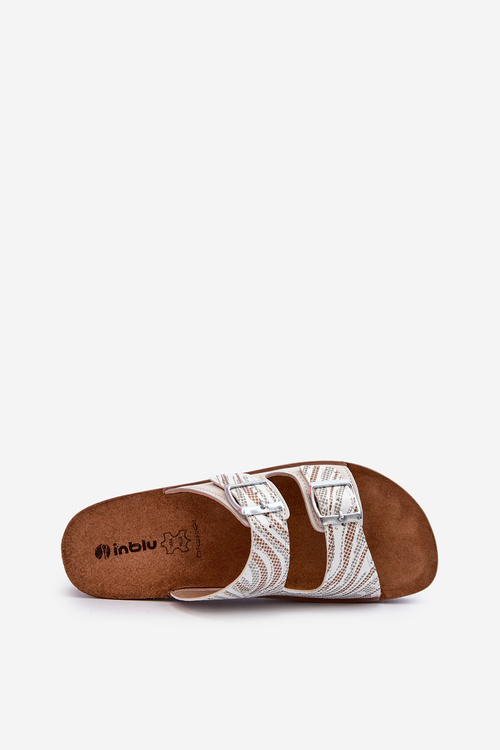 Зручні жіночі шльопанці з пряжками Inblu CP000045 Бежеві