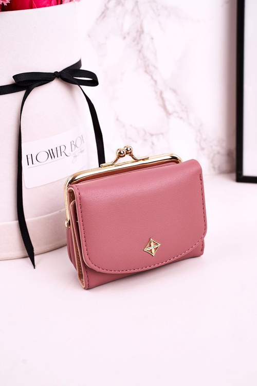 Маленький жіночий гаманець на гачку MILANO темно-рожевий