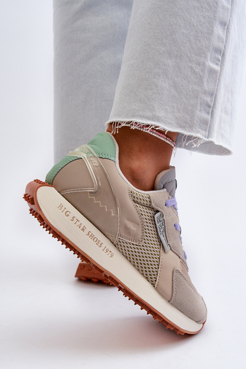 Жіночі кросівки на платформі з системою Memory Foam Big Star NN274681 Бежеві