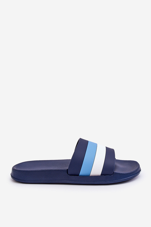 Чоловічі смугасті тапочки темно-сині Vision