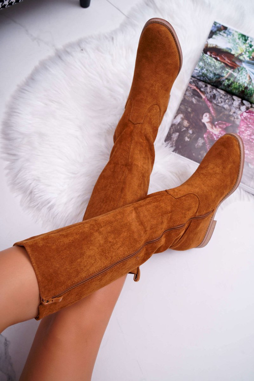 Жіночі півчоботи Suede Camel Temet