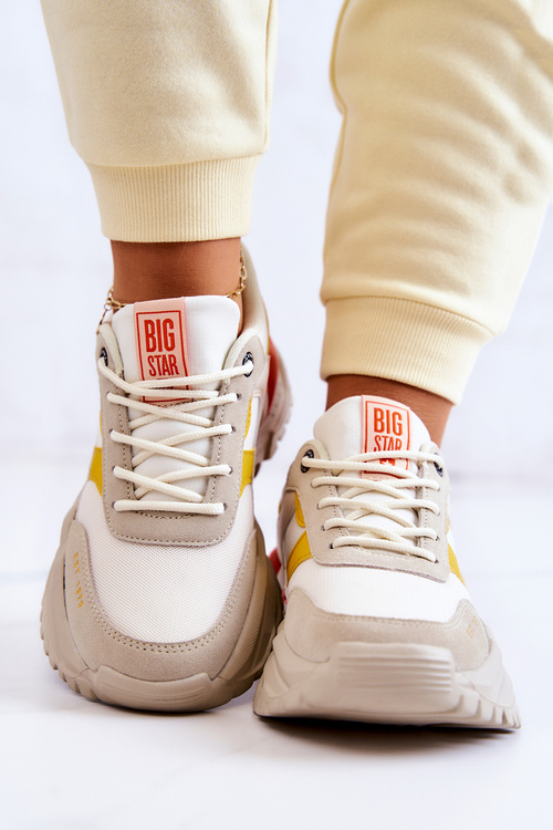 Жіноче спортивне взуття Big Star JJ274A411 біло-бежевий