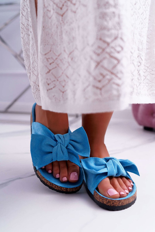 В'єтнамки на корковій підошві Wendy синього кольору