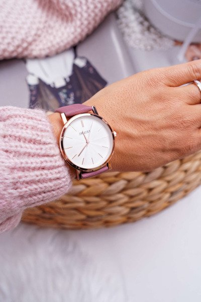 Жіночий годинник Ernest Dark Pink Vega