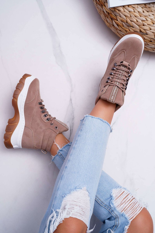 Жіноче трекінгове взуття Trappers Beige Greem