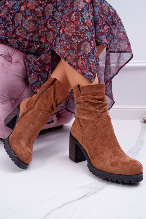 Жіночі чоботи на шпильці Camel Suede Celma