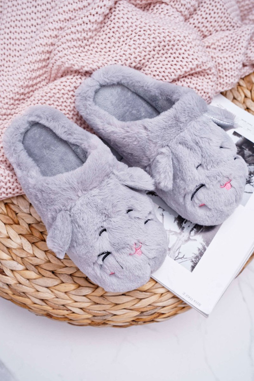 Жіночі тапочки Котячі вушка сірі соні