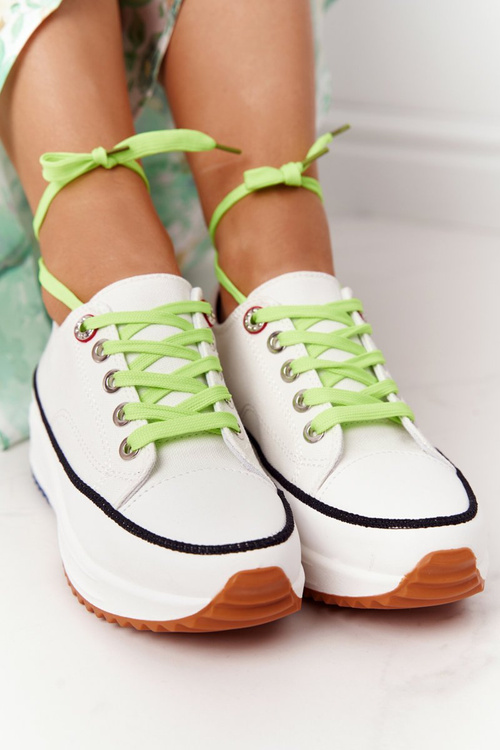 Жіночі кросівки на платформі білі Electric Love