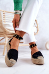 Босоніжки на еспадрільях із струями Чорні Lillian