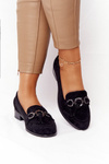Елегантні жіночі лофери Vinceza 10585 замшеві чорні