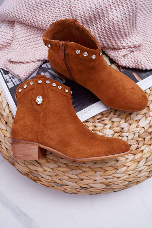 Жіночі ковбойські чоботи на плоскій підошві з цирконієм Camel Patti