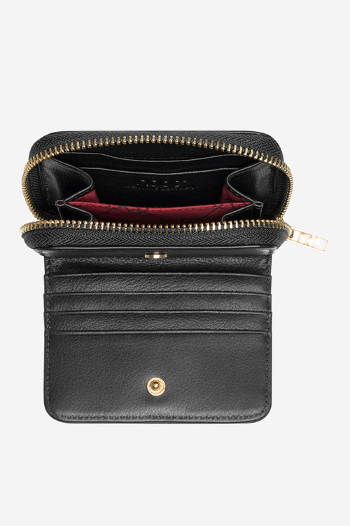 Жіночий маленький гаманець з натуральної шкіри Nobo NPUR-LR0021-C020 чорний