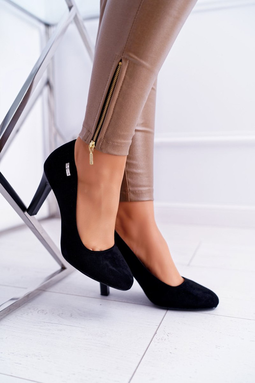 Жіночі чорні замшеві туфлі Sergio Leone Campbell на шпильці