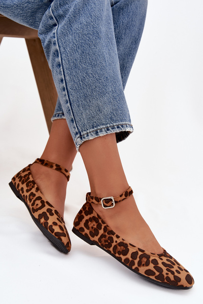 Жіночі балеринки з ременем і пряжкою Panterka Janelor