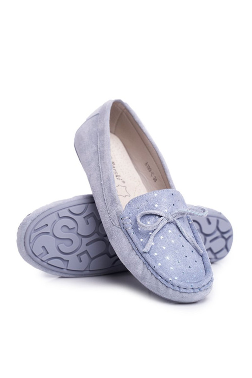 Жіночі замшеві мокасини S.Barski A199 Сині