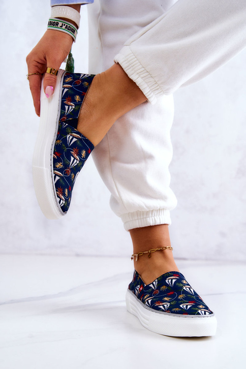 Жіночі кросівки Slip On Memory Foam Big Star JJ276016 Темно-сині