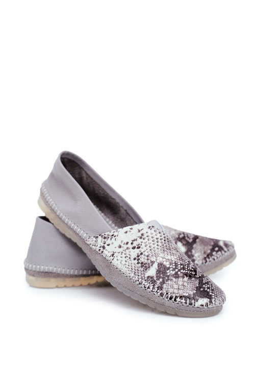 Жіночі балетки Maciejka Leather Grey 01930-66/00-0