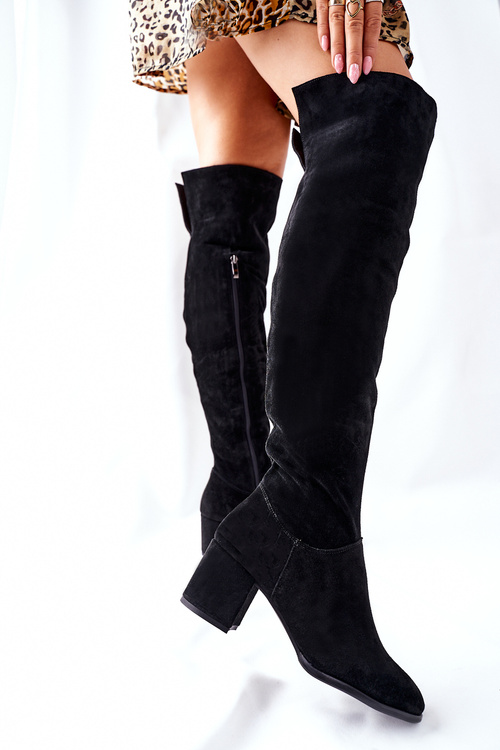 Замшеві високі чоботи Nicole Black 2582