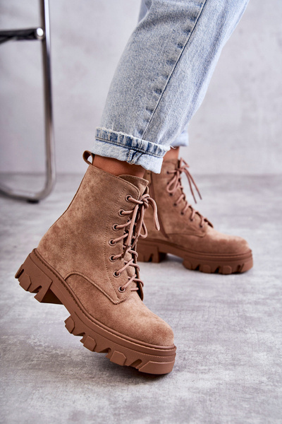 Замшеві теплі черевики Workers Brown Darvin