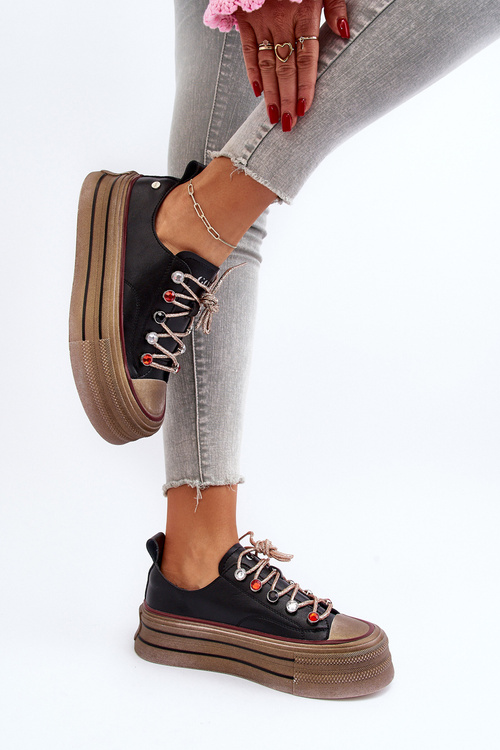 Жіночі кросівки на платформі GOE NN2N4053 Чорні