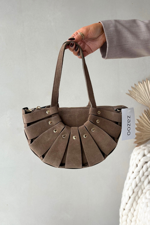 Сумка з натуральної замші бежова Marivane