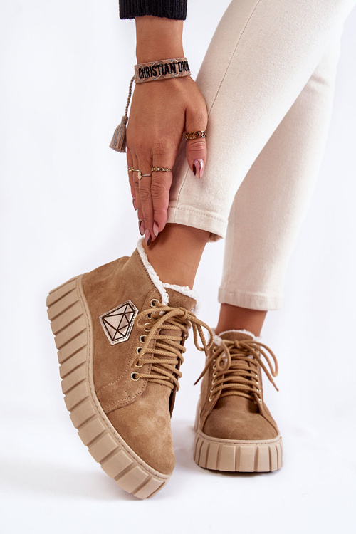 Замшеве спортивне взуття Lewski Shoes 3252/N, бежевий
