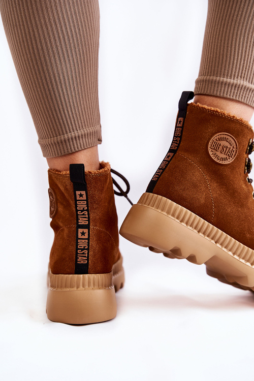 Замшеві теплі черевики Big Star KK274520 Коричневий