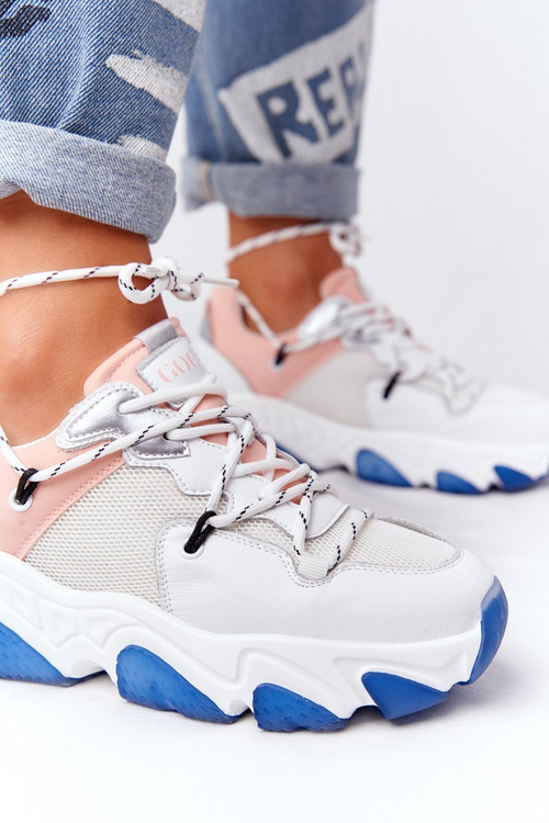 Спортивне взуття на масивній підошві GOE HH2N4034 біло-рожевий