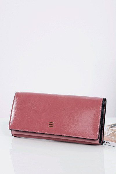 Великий жіночий рожевий модний гаманець