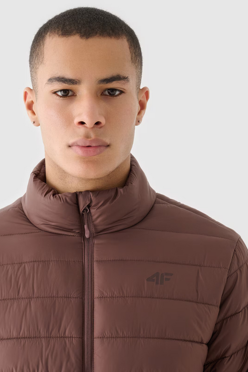 Чоловічий пуховик із синтетичним наповнювачем Коричневий 4F 4FWAW24TDJAM483-80S