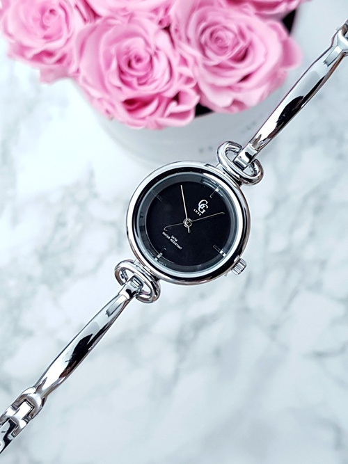 Розкішний жіночий срібний годинник-браслет Mega