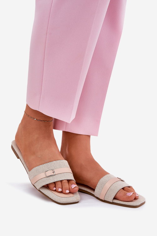 Плоскі Жіночі Сандалі З Ремінцем І Пряжкою Бежеві Зиліна