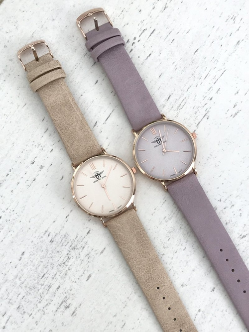 Жіночий годинник Michael John Florence 40 мм, рожевий ремінець