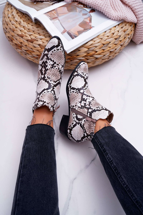 Жіночі ботфорти Муріно зі зміїної шкіри