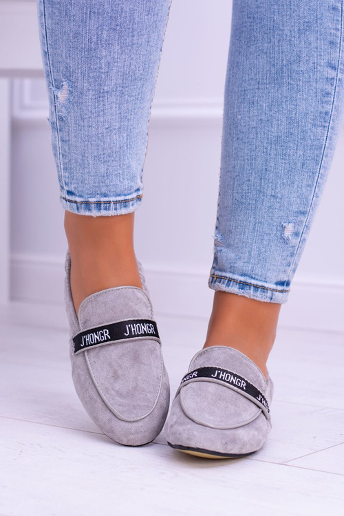 Сірі жіночі мокасини Lu Boo Horten