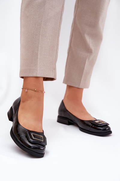 Шкіряні Балерини З Декором D&A MK51-059 Чорні