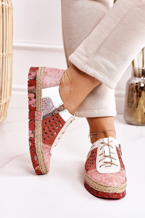 Жіночі шкіряні броги Maciejka Coral 03339-43