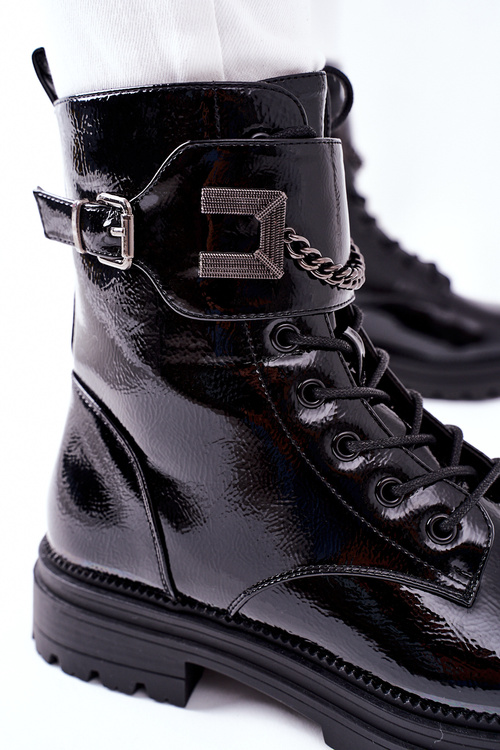 Жіночі утеплені робочі черевики чорні Vanquish