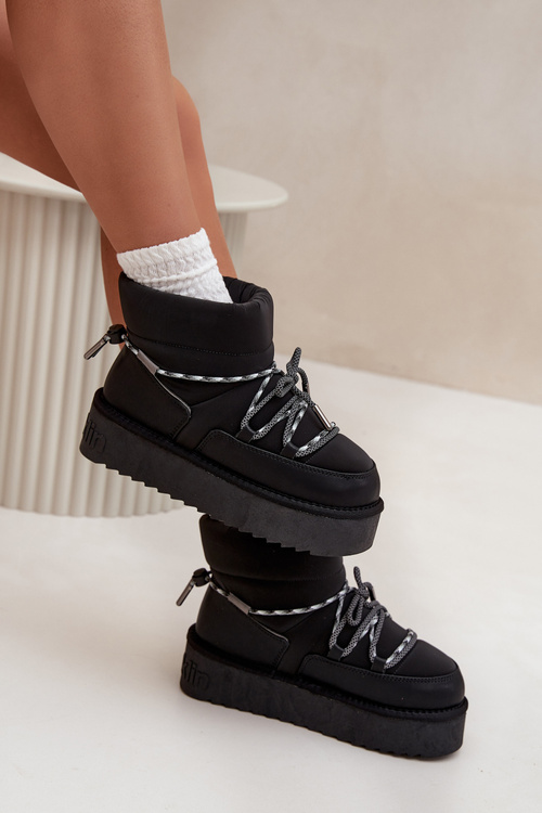 Снігові чоботи на платформі D.Franklin DFSH371015 Чорні