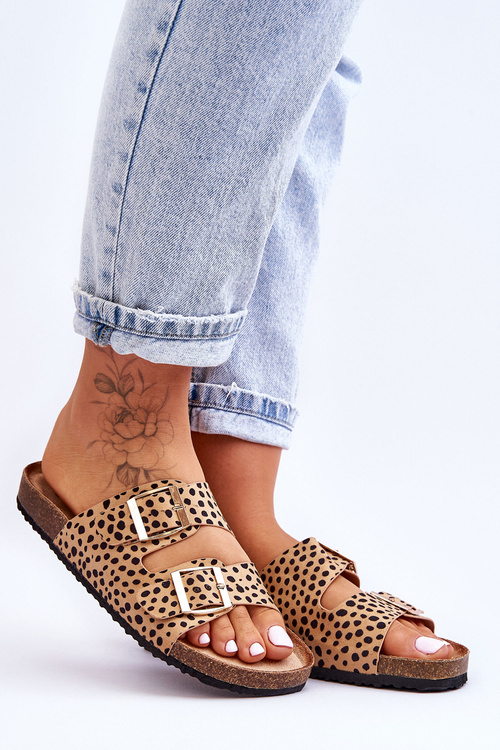 Жіночі сліпони Leopard Beige and Black Destino