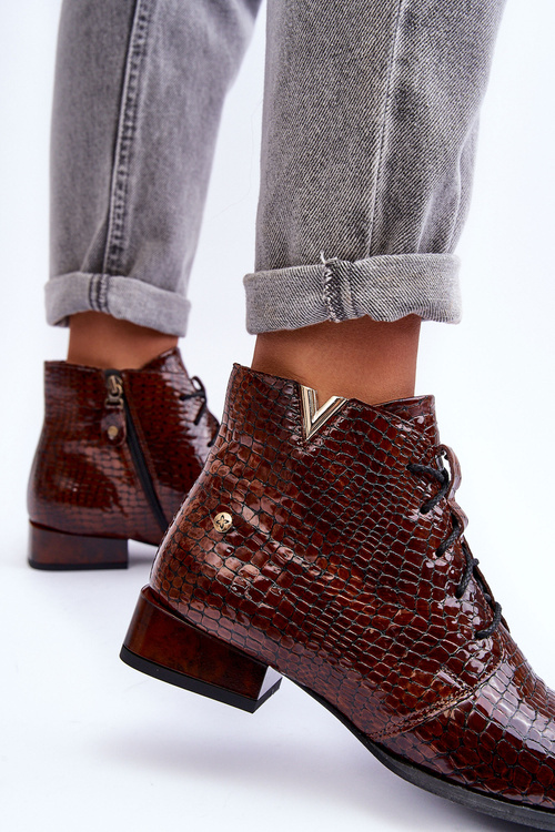 Жіночі шкіряні черевики Maciejka 5743C-02 Коричневі