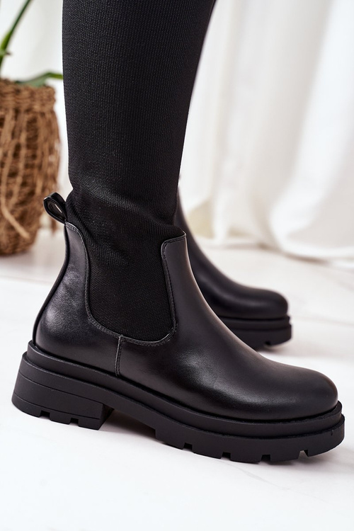 Чоботи з еластичної тканини Black Ice Coffee